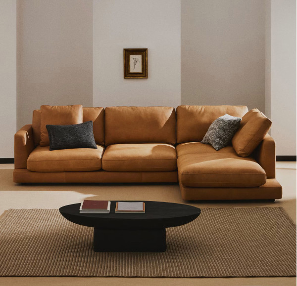 Диван угловой 4-местный La Forma Gala S821_41_RM10 Коричневый-0