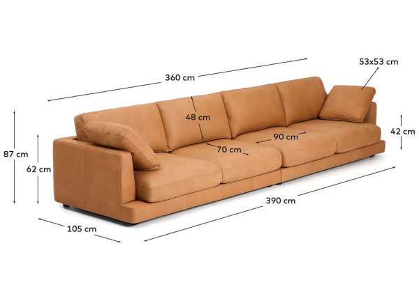 Диван 6-местный La Forma Gala S821_70_RM10 Коричневый-11
