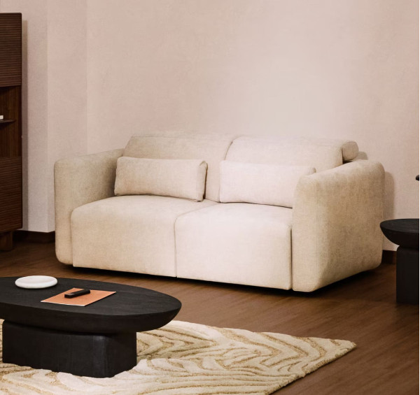 Диван 2-местный La Forma Lares S81920LB12 Бежевый 180 см-0