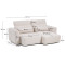 Диван 3-местный La Forma Lares S81930LB12 Бежевый 240 см-17-thumb