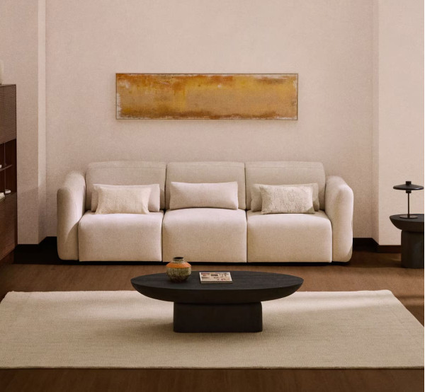 Диван 3-местный La Forma Lares S81931LB12 Бежевый 255 см-0