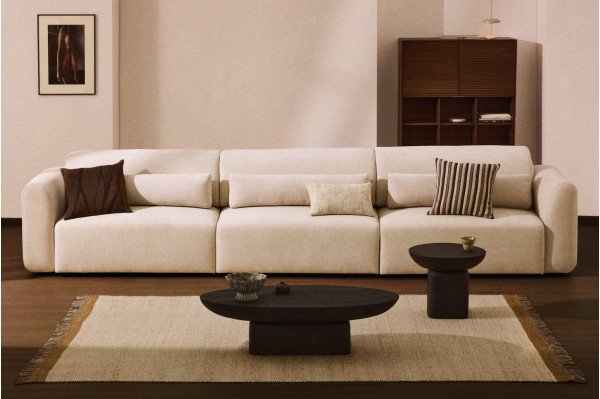 Диван 6-местный La Forma Lares S81972LB12 Бежевый 410 см-1