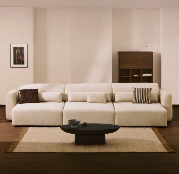 Диван 6-местный La Forma Lares S81972LB12 Бежевый 410 см-0