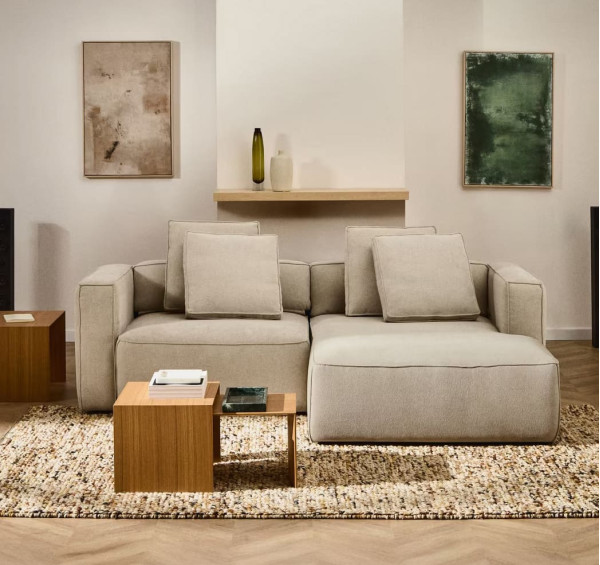 Кутовий диван розкладний 3-місний La Forma Marela S85340BK12 Бежевий 236 см-0