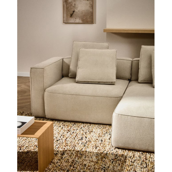 Кутовий диван розкладний 3-місний La Forma Marela S85340BK12 Бежевий 236 см-1