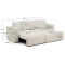Кутовий диван розкладний 3-місний La Forma Marela S85340BK12 Бежевий 236 см-16-thumb