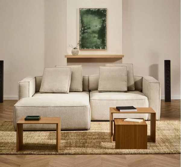 Кутовий диван розкладний 3-місний La Forma Marela S85341BK12 Бежевий 236 см-0