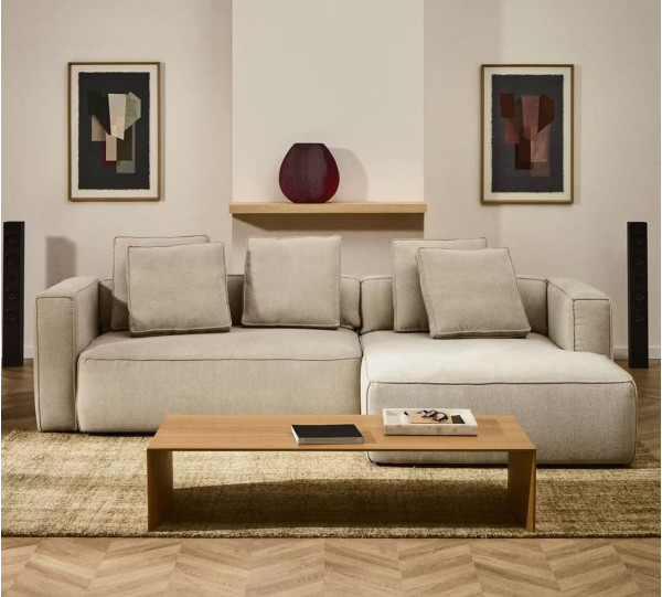 Кутовий диван розкладний 3-місний La Forma Marela S85342BK12 Бежевий 276 см-0