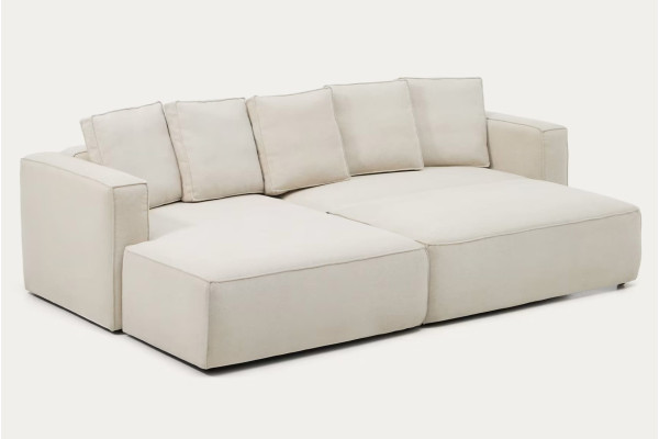 Угловой диван раскладной 3-местный La Forma Marela S85343BK12 Бежевый 276 см-7