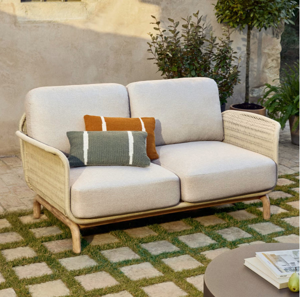 Диван 2-местный La Forma Alipa O00319RO12 Экрю 165 см-0