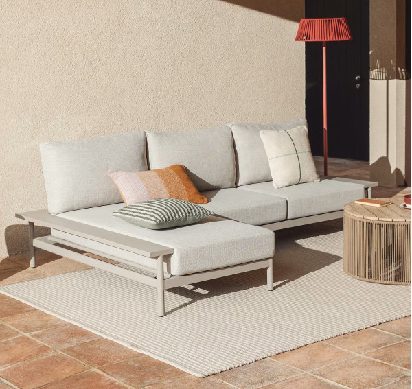 Угловой садовый диван La Forma Vathi O00618FA11 Бежевый-0