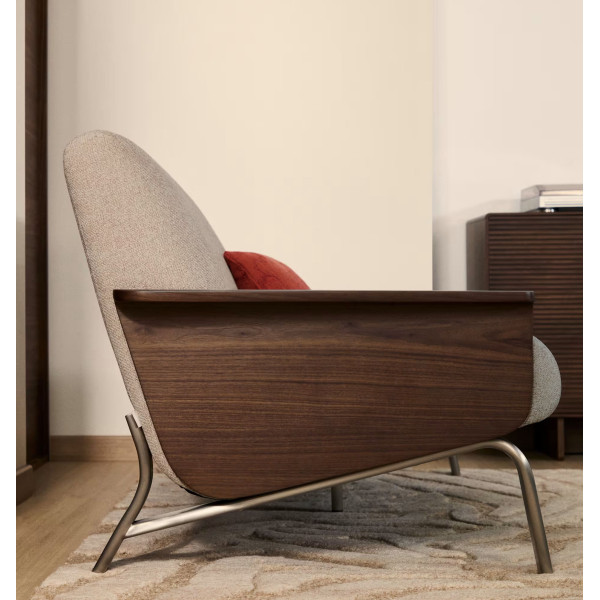 Диван 2-местный La Forma Amsen S00110FA11 Светло-коричневый 150 см-2