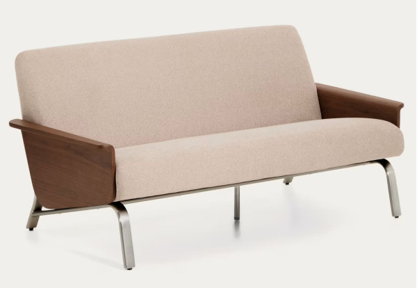 Диван 2-местный La Forma Amsen S00110FA11 Светло-коричневый 150 см-4