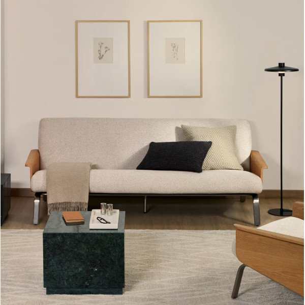 Диван 3-местный La Forma Amsen S00111FA12 Бежевый 205 см-0