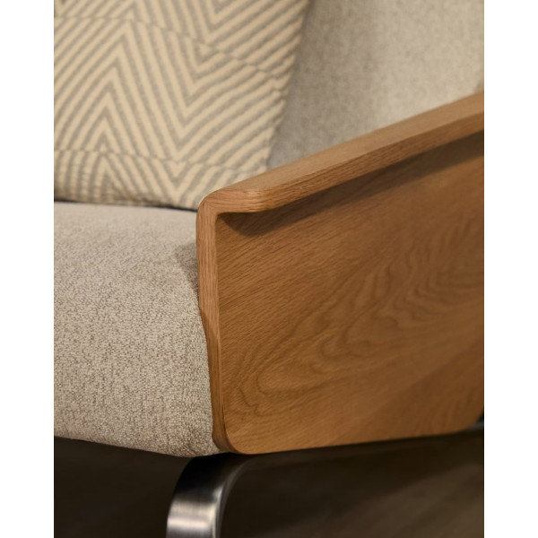 Диван 3-местный La Forma Amsen S00111FA12 Бежевый 205 см-5