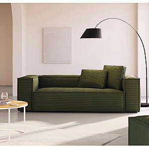 Диван 3-местный La Forma BLOK S570LN19 Зеленый вельвет 240 см