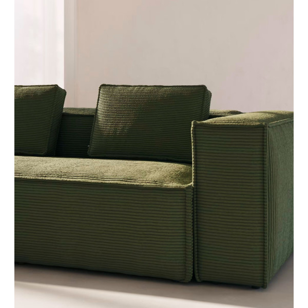 Диван 3-местный La Forma BLOK S570LN19 Зеленый вельвет 240 см-2