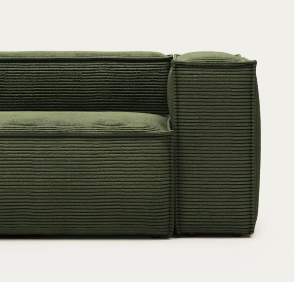 Диван 3-местный La Forma BLOK S570LN19 Зеленый вельвет 240 см-7