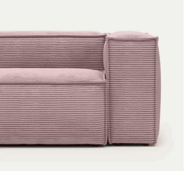 Диван 3-местный La Forma BLOK S570LN24 Розовый вельвет 240 см-6