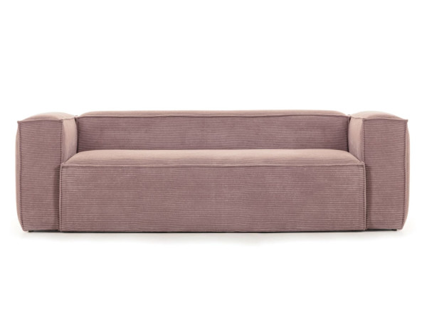 Диван 3-местный La Forma BLOK S570LN24 Розовый вельвет 240 см-2