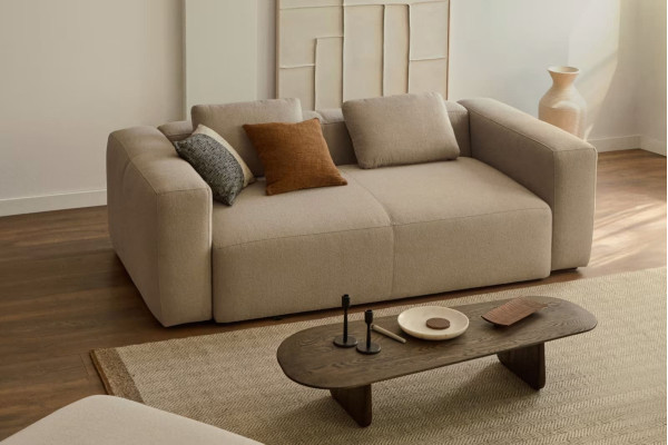 Диван 2-местный La Forma BLOK S571GR39 Бежевый 210 см-2