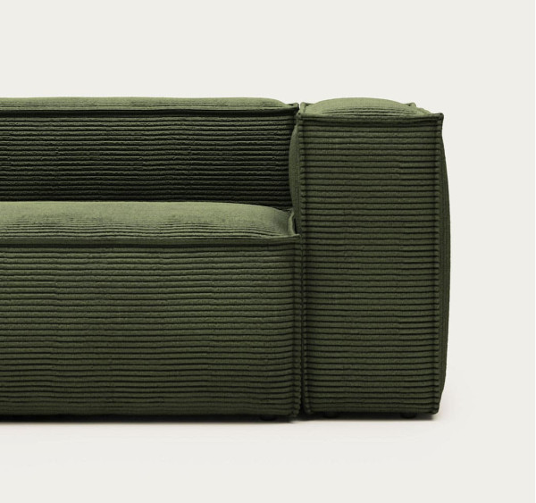 Диван 2-местный La Forma BLOK S571LN19 Зеленый вельвет 210 см-5