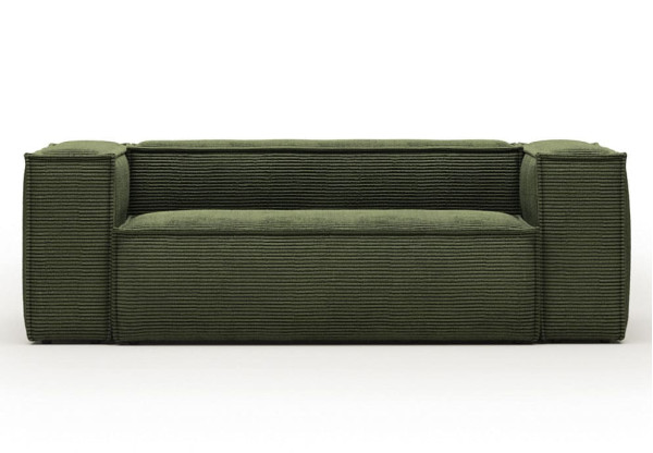 Диван 2-местный La Forma BLOK S571LN19 Зеленый вельвет 210 см-1