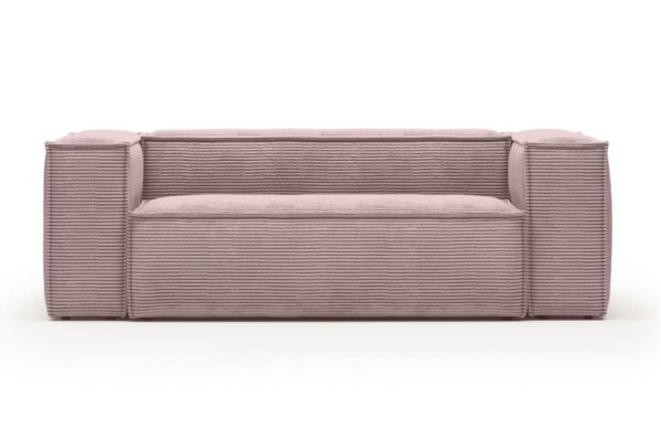 Диван 2-місний La Forma BLOK S571LN24 Рожевий вельвет 210 см-2