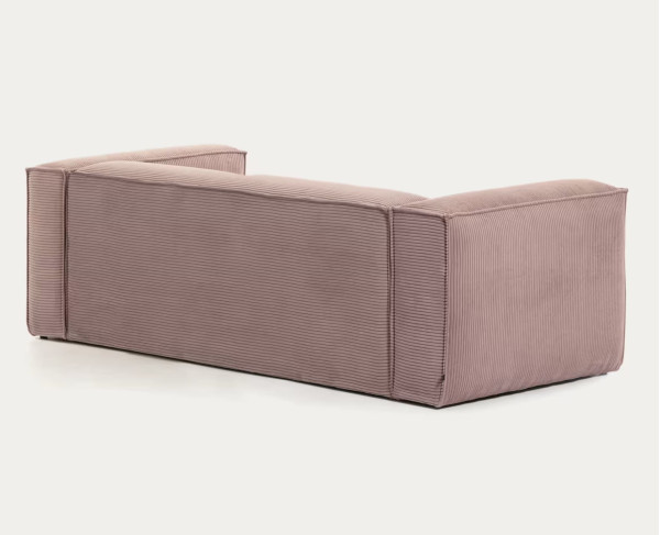 Диван 2-місний La Forma BLOK S571LN24 Рожевий вельвет 210 см-6