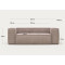 Диван 2-местный La Forma BLOK S571LN24 Розовый вельвет 210 см-11-thumb