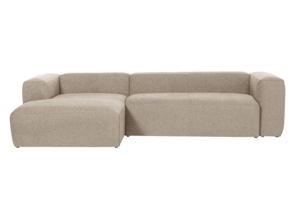 Угловой диван 4-местный с левым шезлонгом La Forma BLOK S572GR39 Бежевый 330 см-3