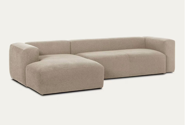 Угловой диван 4-местный с левым шезлонгом La Forma BLOK S572GR39 Бежевый 330 см-4