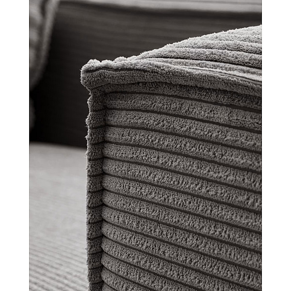 Кутовий диван 4-місний з лівим шезлонгом La Forma BLOK S572LN15 Сірий вельвет 330 см-9