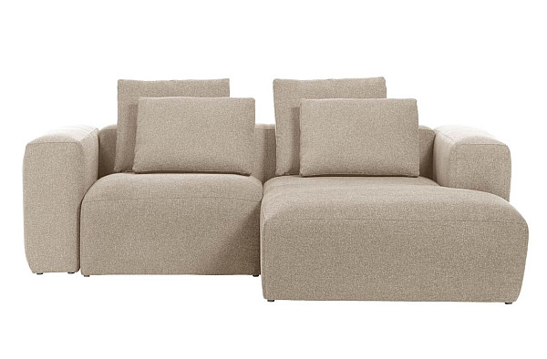 Угловой диван 2-местный с правым шезлонгом La Forma BLOK S574GR39 Бежевый 240 см-3