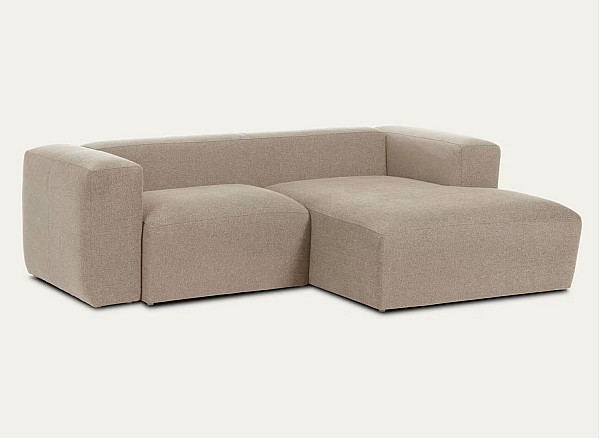 Угловой диван 2-местный с правым шезлонгом La Forma BLOK S574GR39 Бежевый 240 см-4