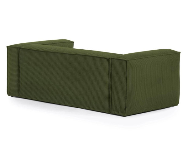 Угловой диван 2-местный с правым шезлонгом La Forma BLOK S574LN19 Зеленый вельвет 240 см-6