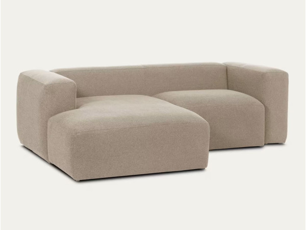 Угловой диван 2-местный с левым шезлонгом La Forma BLOK S575GR39 Бежевый 240 см-3