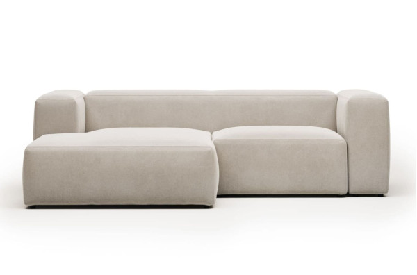Угловой диван 2-местный с левым шезлонгом La Forma BLOK S575GR39 Бежевый 240 см-2