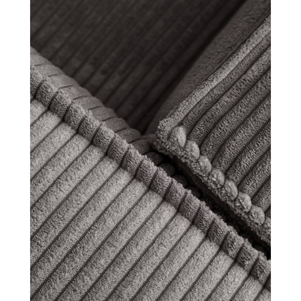 Кутовий диван 2-місний з лівим шезлонгом La Forma BLOK S575LN15 Сірий вельвет 240 см-10