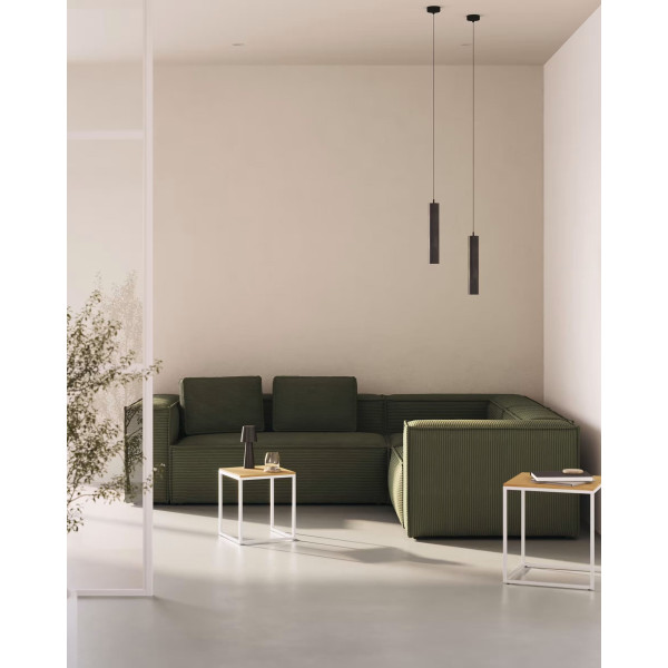 Угловой диван 4-местный La Forma BLOK S683LN19 Зеленый вельвет 320х230 см / 230х320 см-1