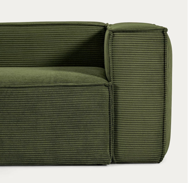 Угловой диван 4-местный La Forma BLOK S683LN19 Зеленый вельвет 320х230 см / 230х320 см-6