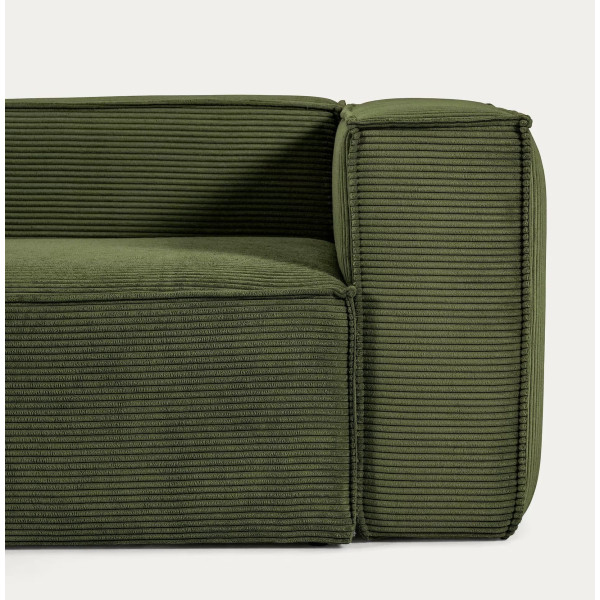 Угловой диван 6-местный La Forma BLOK S684LN19 Зеленый вельвет 320х320 см-7