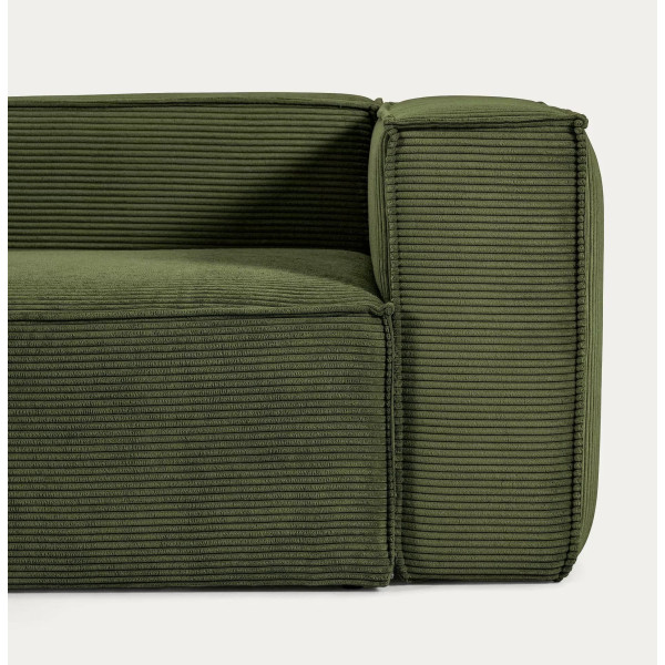 Угловой диван 3-местный La Forma BLOK S717LN19 Зеленый вельвет 290х230 см / 230х290 см-6