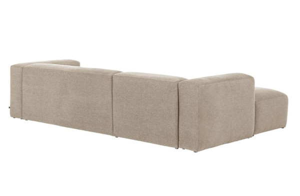 Угловой диван 3-местный с левым шезлонгом La Forma BLOK S751GR39 Бежевый 300 см-5