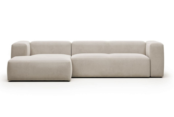 Угловой диван 3-местный с левым шезлонгом La Forma BLOK S751GR39 Бежевый 300 см-2