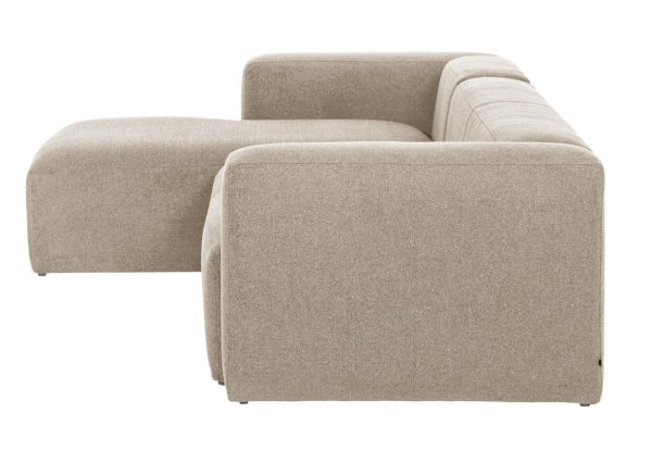 Угловой диван 3-местный с левым шезлонгом La Forma BLOK S751GR39 Бежевый 300 см-4
