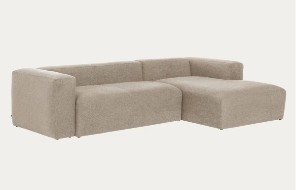 Кутовий диван 3-місний з правим шезлонгом La Forma BLOK S752GR39 Бежевий 300 см-4
