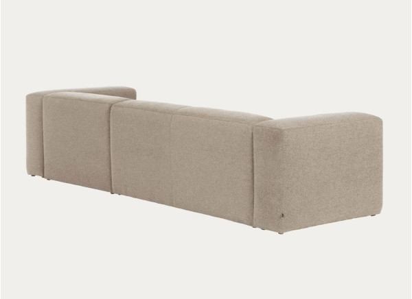 Кутовий диван 3-місний з правим шезлонгом La Forma BLOK S752GR39 Бежевий 300 см-6
