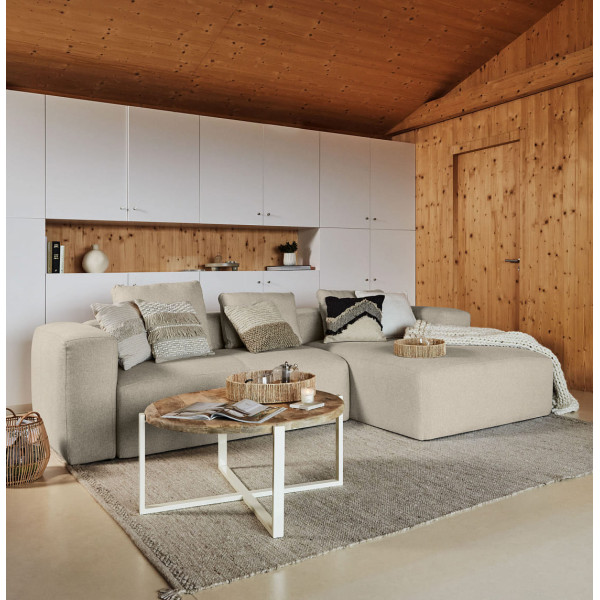 Кутовий диван 3-місний з правим шезлонгом La Forma BLOK S752GR39 Бежевий 300 см-2