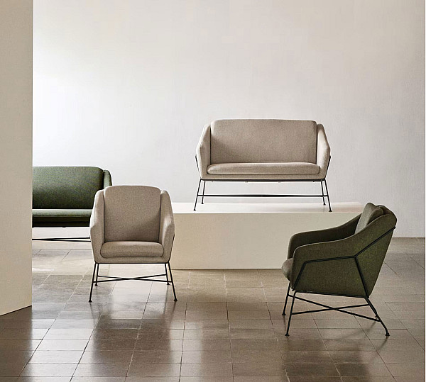 Диван 2-местный La Forma BRIDA S521AU12 Бежевый-1